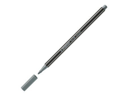 STABILO Stylo feutre Pen 68 metallic, argent