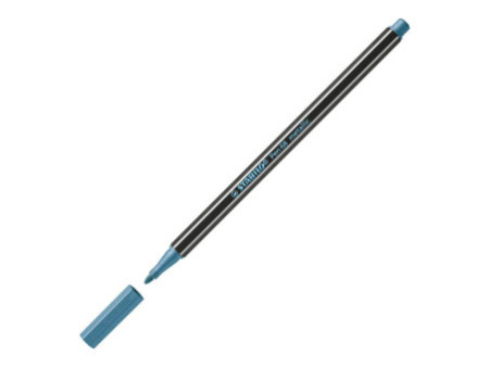 STABILO Stylo feutre Pen 68 metallic, bleu métallisé
