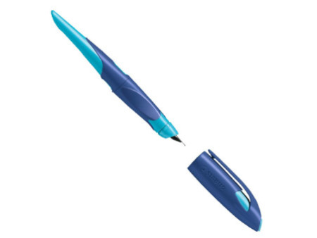 STABILO Stylo plume EASYbirdy L, gauchers, bleu/azur