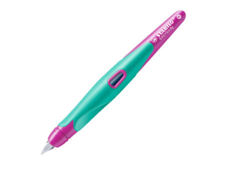 STABILO Stylo plume EASYbirdy R, droitiers, turquoise/rose