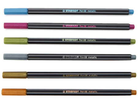 STABILO Feutre Pen 68 metallic, présentoir de 60