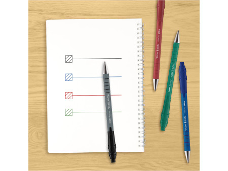 Paper:Mate Stylo à bille FlexGrip Ultra, blister de 2, bleu