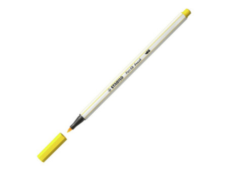 STABILO Feutre pinceau Pen 68 brush, jaune