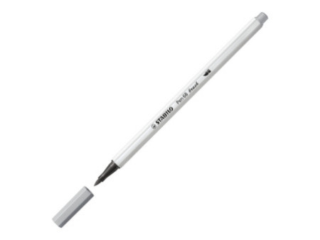 STABILO Feutre pinceau Pen 68 brush, gris moyen