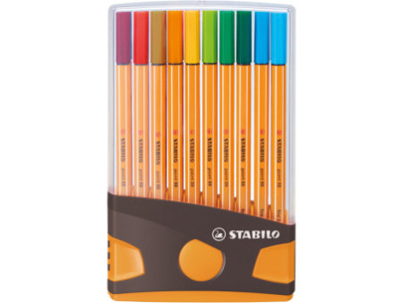STABILO Feutre point 88, ColorParade de 20, gris/orange