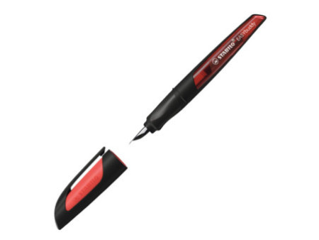 STABILO Stylo plume EASYbuddy M, noir/corail