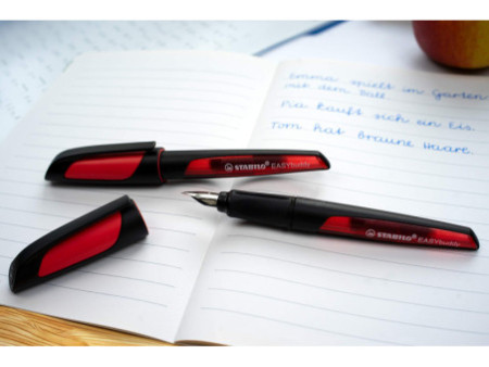 STABILO Stylo plume EASYbuddy M, noir/corail