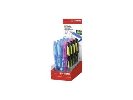 STABILO Stylo plume EASYbuddy M, droitiers, présentoir de 16