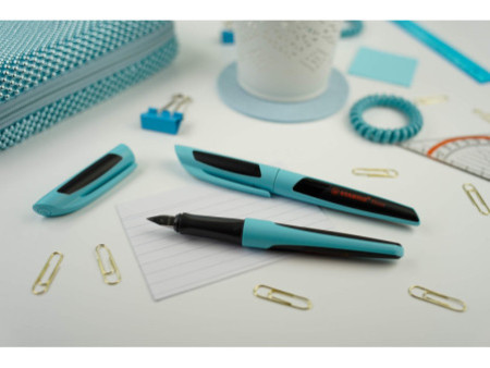 STABILO Stylo à plume Flow, turquoise/noir