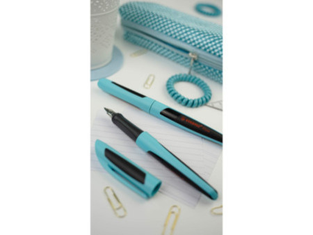 STABILO Stylo à plume Flow, turquoise/noir