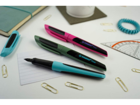 STABILO Stylo à plume Flow, turquoise/noir