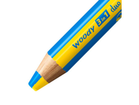 STABILO Crayon multi-talents woody 3 en 1 duo, étui de 5