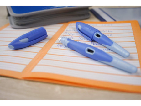 STABILO Stylo plume EASYbirdy L Pastel Edition, bleu/azur