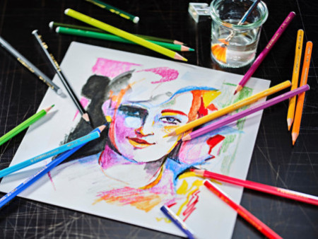 STABILO Crayon de couleur aquacolor 'ARTY', étui métallique