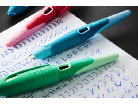 STABILO Stylo plume EASYbirdy 3D Wildlife R, bleu, M