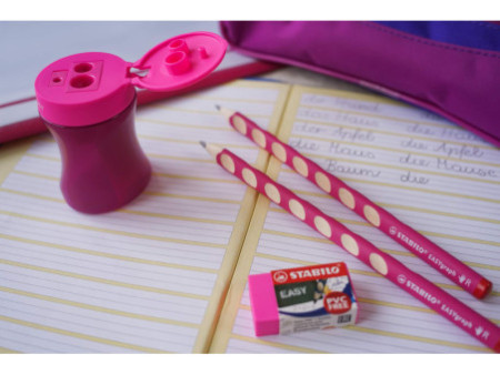 STABILO Kit pour écolier EASYgraph, pour droitiers, rose vif