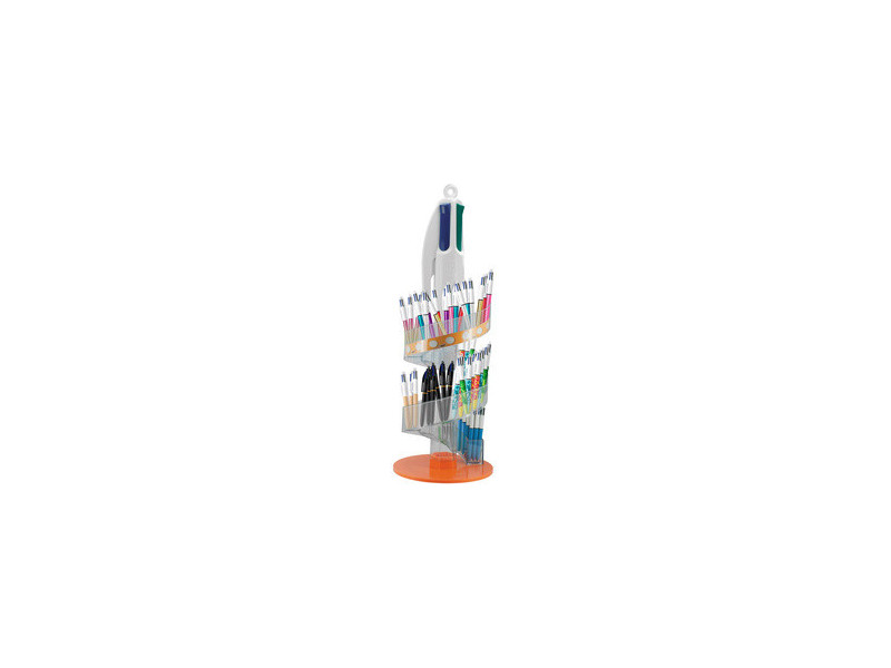 BIC Stylo à bille rétractable 4 Colours, tour de 96 pièces