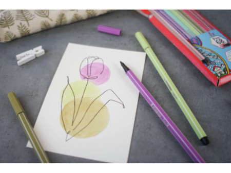 STABILO Stylo feutre Pen 68, rose poudré