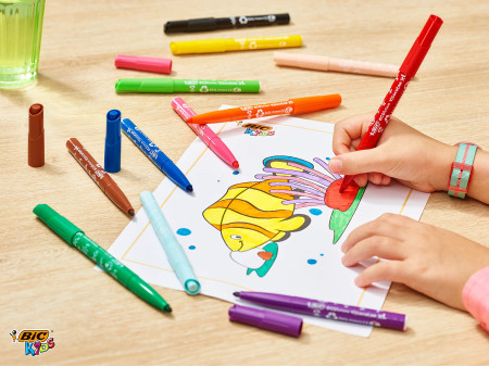 BIC KIDS Feutres 'VISACOLOR XL, 12 pièces, rouge