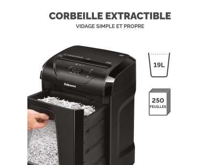 Fellowes Destructeur de documents Powershred 12C, noir