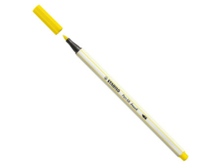STABILO Feutre pinceau Pen 68 brush, jaune citron