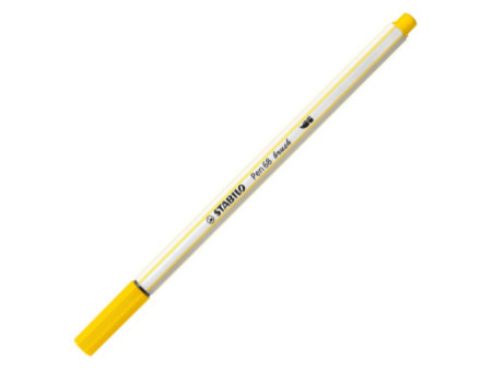 STABILO Feutre pinceau Pen 68 brush, jaune citron