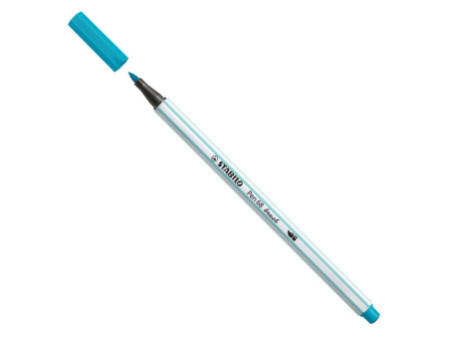STABILO Feutre pinceau Pen 68 brush, bleu clair