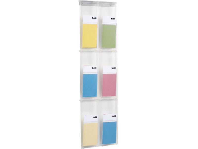 helit Porte-brochures mural 'the placativ', transparent