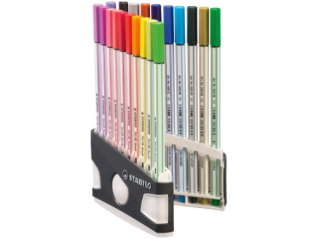STABILO Feutre pinceau Pen 68 brush ARTY, ColorParade de 20
