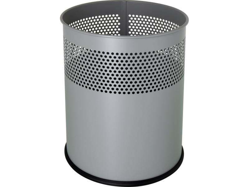 helit Corbeille à papier 'the dot', 15 L, gris aluminium
