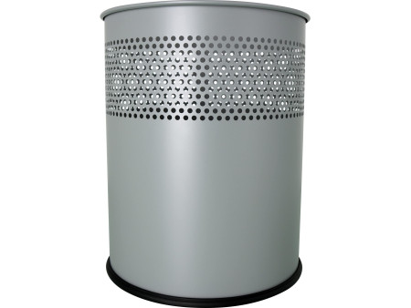 helit Corbeille à papier 'the dot', 15 L, gris aluminium