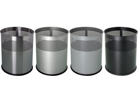 helit Corbeille à papier 'the dot', 15 L, gris aluminium