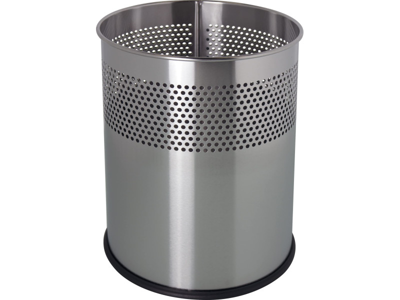 helit Corbeille à papier en acier 'the dot', 15 L, argent
