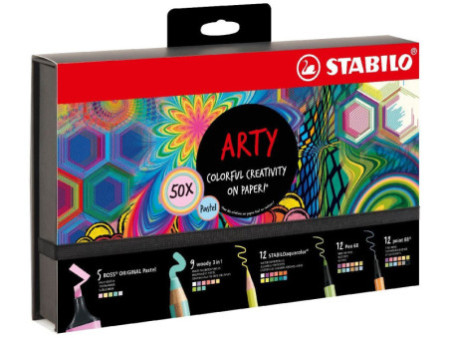 STABILO Kit créatif 'ARTY' pastel, boîte de 50