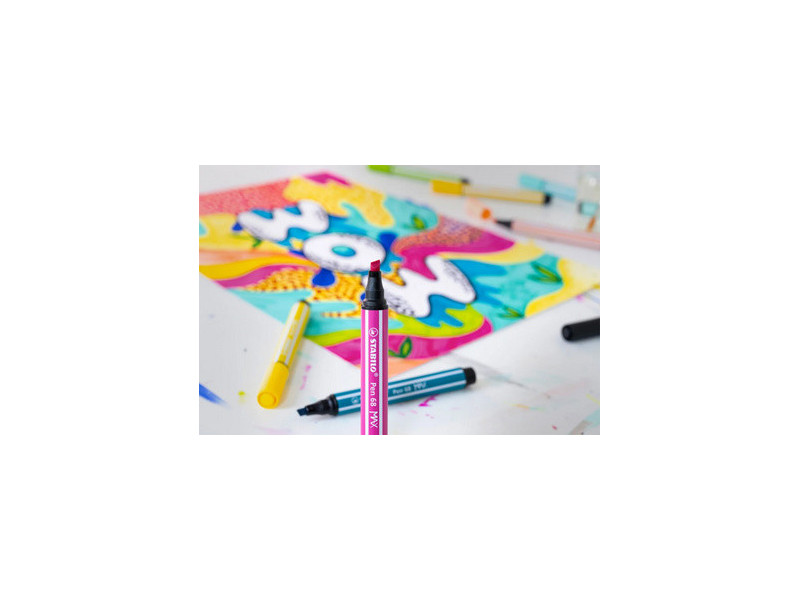 STABILO Feutre Pen 68 MAX, bleu azur
