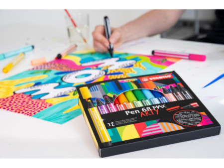 STABILO Feutre Pen 68 MAX, étui de 12 ARTY