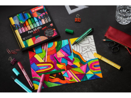 STABILO Feutre Pen 68 MAX, étui de 18 ARTY