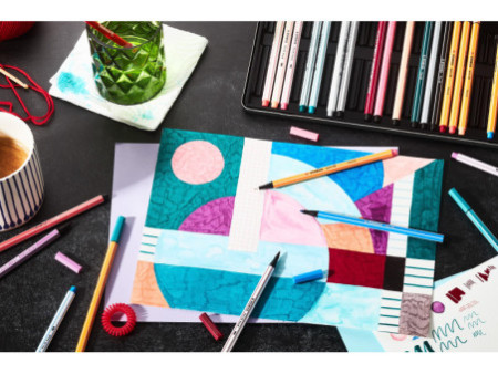 STABILO Set Créatif 'ARTY', étui en métal de 30 pièces