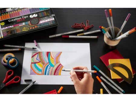 STABILO Kit Creative Tips ARTY URBAN, étui métal de 50