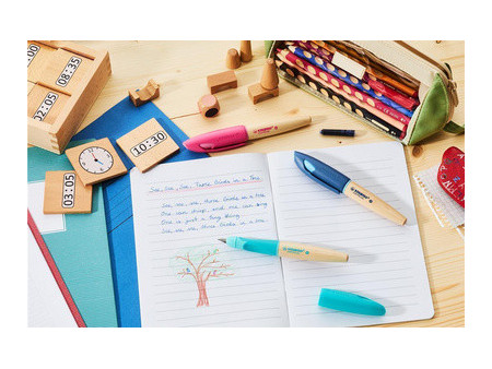 STABILO Stylo plume EASYbirdy Timber L/R, présentoir de 12