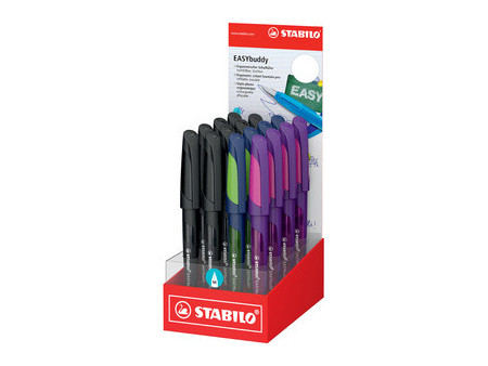 STABILO Stylo plume EASYbuddy M, droitier, présentoir de 16