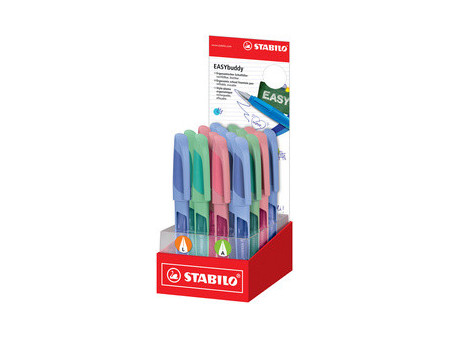 STABILO Stylo plume EASYbuddy M, droitier, présentoir de 16