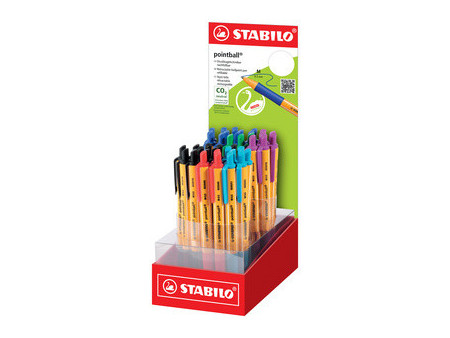 STABILO Stylo bille rétractable pointball, présentoir de 38