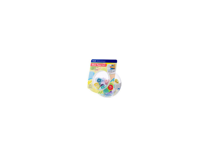 PLUS JAPAN Mini-roller de colle 'LE', 6mm x 12m, dans bocal