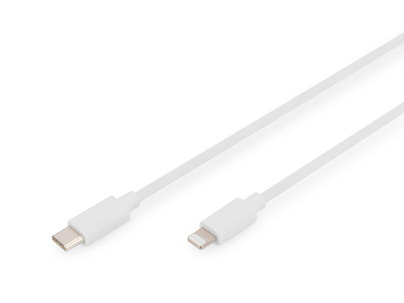 DIGITUS Câble de données/de charge, Lighting-USB-C, 1,0 m