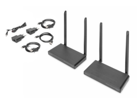 DIGITUS Kit d'extension sans fil KVM HDMI, 200 m