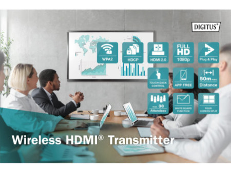 DIGITUS Emetteur HDMI sans fil Click & Present Pro