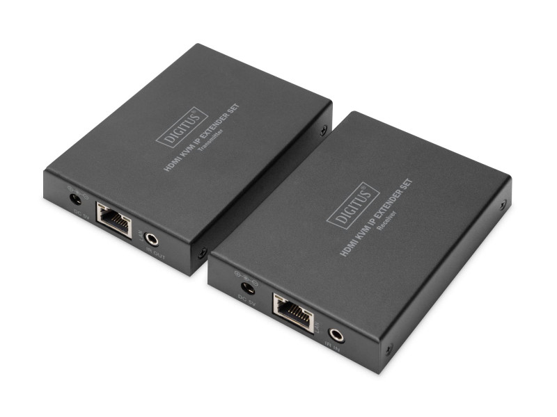 DIGITUS Kit d'extension KVM HDMI IP, noir