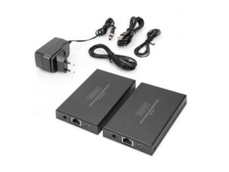 DIGITUS Kit d'extension KVM HDMI IP, noir