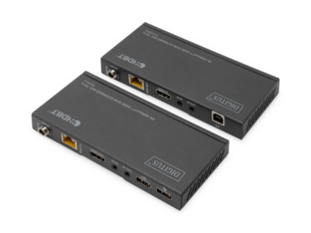 DIGITUS Kit d'extension KVM HDMI 4K HDBaseT, 70 m, noir